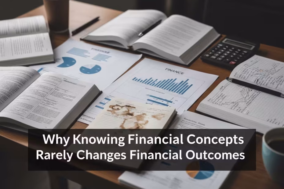knowing financial concepts rarely changes outcomes