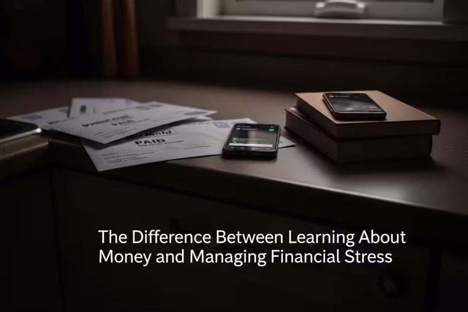 learning about money versus managing financial stress